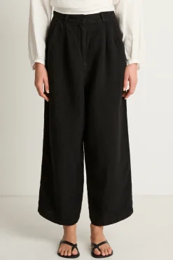 Shaina Mote Linen Boy Trouser - Onyx - FINAL SALE