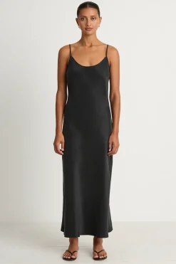 Silk Laundry 1996 Slip Dress - Black
