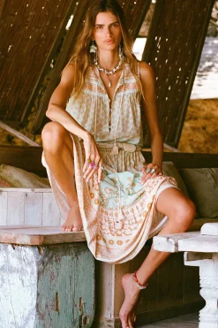 SPELL Sweet Nothings Maxi Skirt - Peppermint