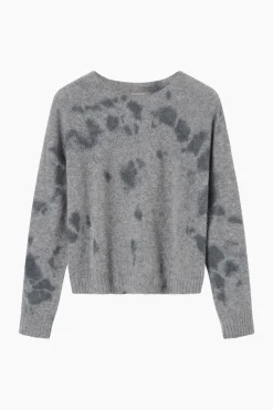 Suzusan Cashmere Seamless Short Pullover in grey / grey